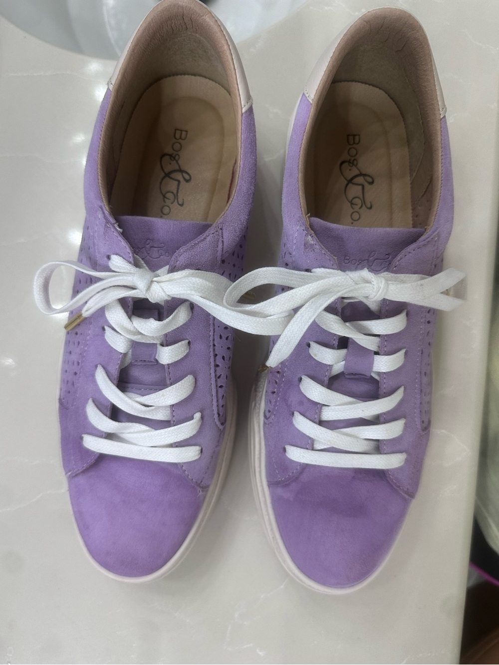 Platform sneakers in Violet purple